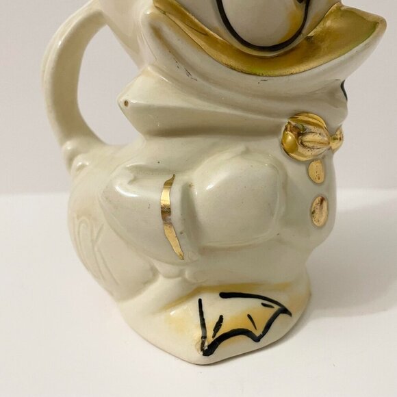 Vtg Donald Duck Creamer Pitcher Walt Disney USA Mid Century Kitchen Flaws - Picture 14 of 16